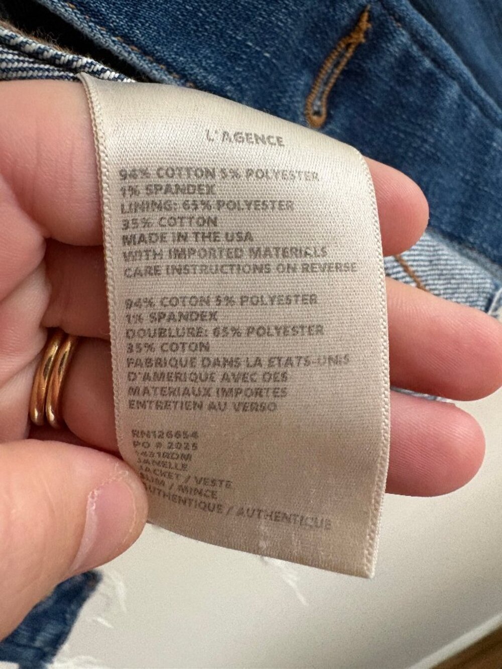 L'AGENCE Janelle Denim Jacket - Picture 3 of 4